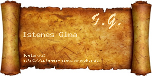 Istenes Gina névjegykártya
